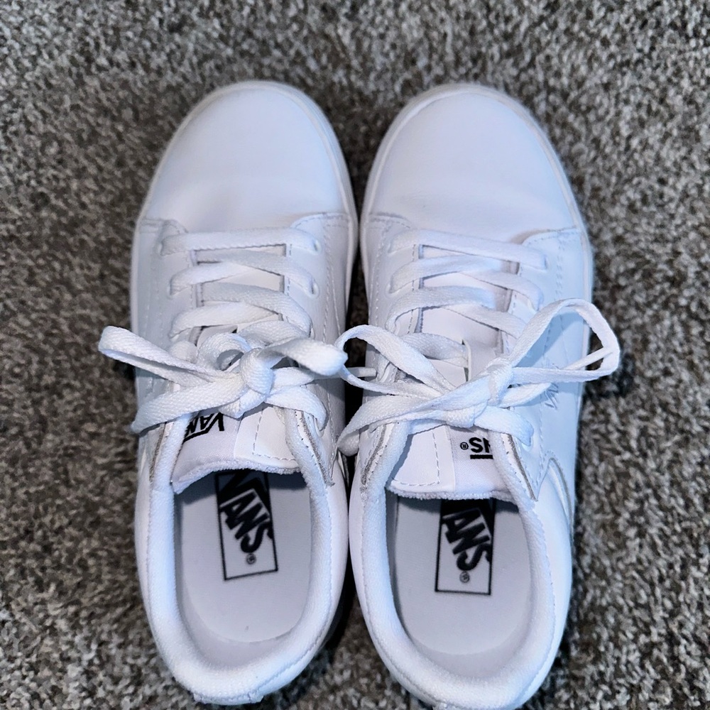 White leather Vans